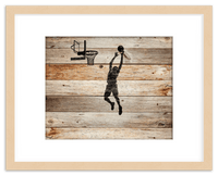 Thumbnail for Wood Wall Art Basketball - Front View