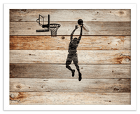 Thumbnail for Wood Wall Art Basketball - Front View