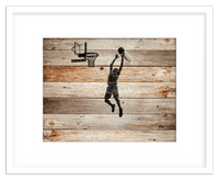 Thumbnail for Wood Wall Art Basketball - Front View