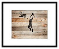 Thumbnail for Wood Wall Art Basketball - Front View