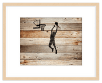Thumbnail for Wood Wall Art Basketball - Front View