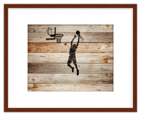 Thumbnail for Wood Wall Art Basketball - Front View
