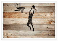 Thumbnail for Wood Wall Art Basketball - Front View