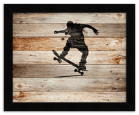 Thumbnail for Wood Wall Art Skateboarding - Front View