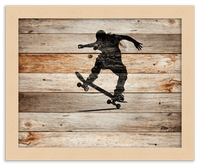 Thumbnail for Wood Wall Art Skateboarding - Front View