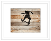 Thumbnail for Wood Wall Art Skateboarding - Front View