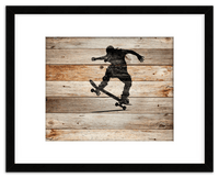 Thumbnail for Wood Wall Art Skateboarding - Front View
