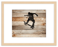 Thumbnail for Wood Wall Art Skateboarding - Front View