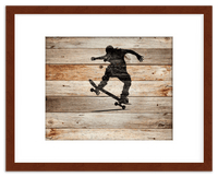 Thumbnail for Wood Wall Art Skateboarding - Front View