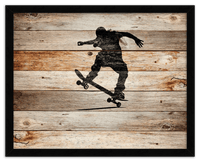 Thumbnail for Wood Wall Art Skateboarding - Front View
