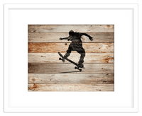 Thumbnail for Wood Wall Art Skateboarding - Front View