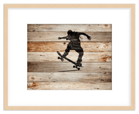Thumbnail for Wood Wall Art Skateboarding - Front View