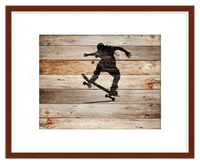 Thumbnail for Wood Wall Art Skateboarding - Front View