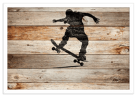 Thumbnail for Wood Wall Art Skateboarding - Front View