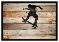 Thumbnail for Wood Wall Art Skateboarding - Front View