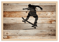 Thumbnail for Wood Wall Art Skateboarding - Front View