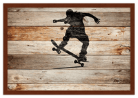 Thumbnail for Wood Wall Art Skateboarding - Front View