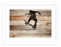 Thumbnail for Wood Wall Art Skateboarding - Front View