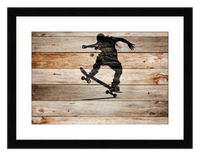 Thumbnail for Wood Wall Art Skateboarding - Front View