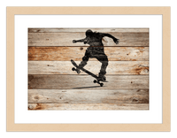 Thumbnail for Wood Wall Art Skateboarding - Front View