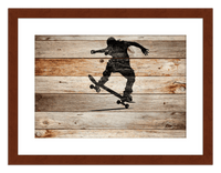 Thumbnail for Wood Wall Art Skateboarding - Front View