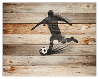 Thumbnail for Wood Wall Art Soccer - Front View