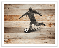 Thumbnail for Wood Wall Art Soccer - Front View
