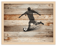 Thumbnail for Wood Wall Art Soccer - Front View