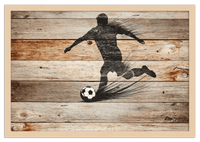 Thumbnail for Wood Wall Art Soccer - Front View