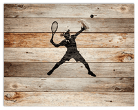 Thumbnail for Wood Wall Art Tennis - Front View