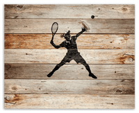 Thumbnail for Wood Wall Art Tennis - Front View