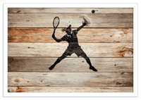 Thumbnail for Wood Wall Art Tennis - Front View