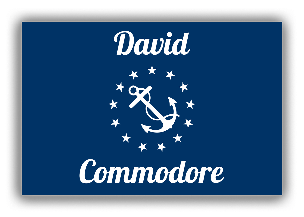 Personalized Yacht Club Officer Canvas Wrap & Photo Print - Commodore - Front View