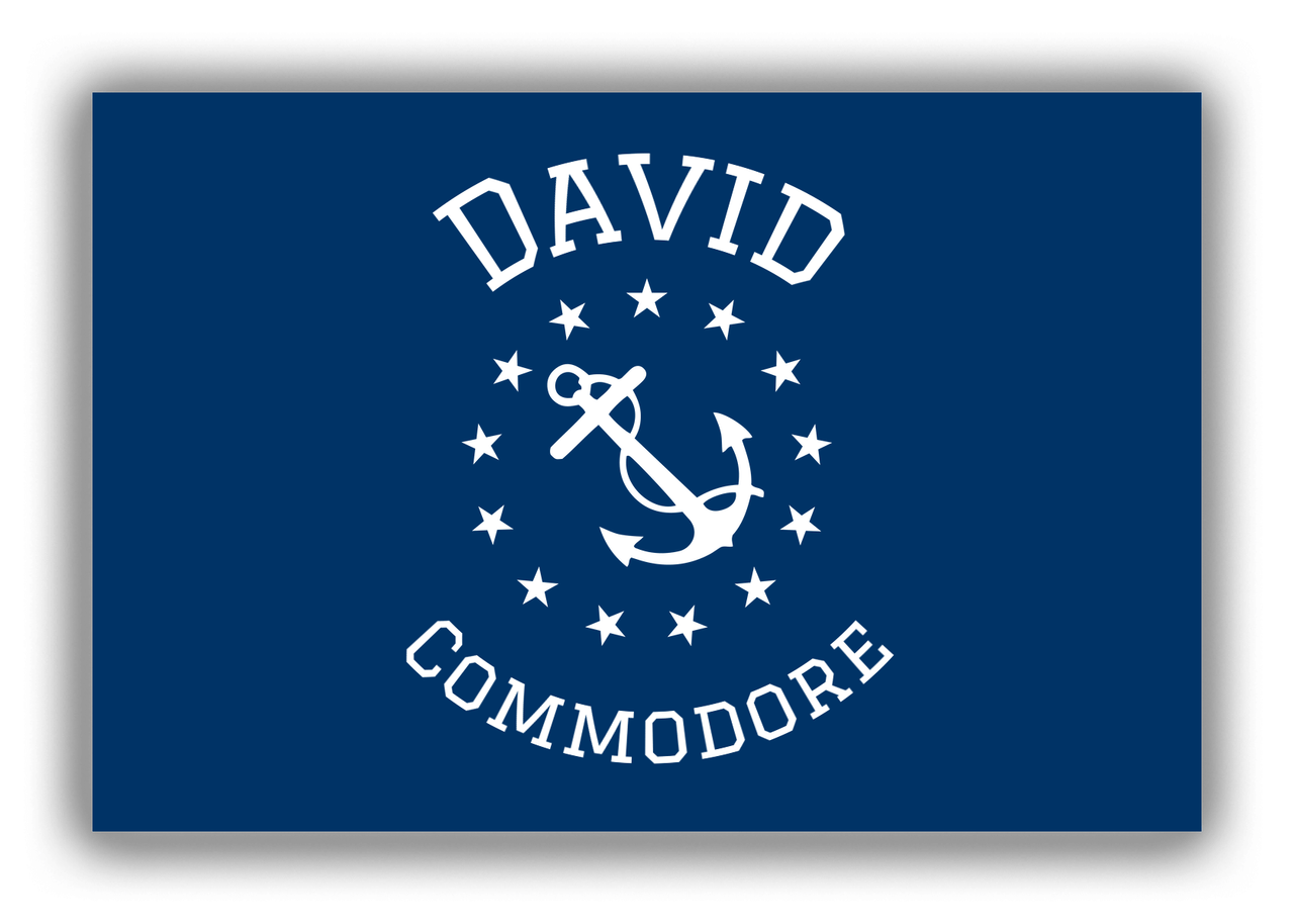 Personalized Yacht Club Officer Canvas Wrap & Photo Print - Commodore - Arc Text - Front View