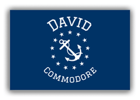 Thumbnail for Personalized Yacht Club Officer Canvas Wrap & Photo Print - Commodore - Arc Text - Front View