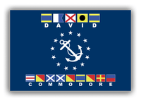 Thumbnail for Personalized Yacht Club Officer Canvas Wrap & Photo Print - Commodore - Nautical Flags - Front View