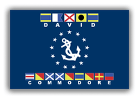 Thumbnail for Personalized Yacht Club Officer Canvas Wrap & Photo Print - Commodore - Nautical Flags - Front View