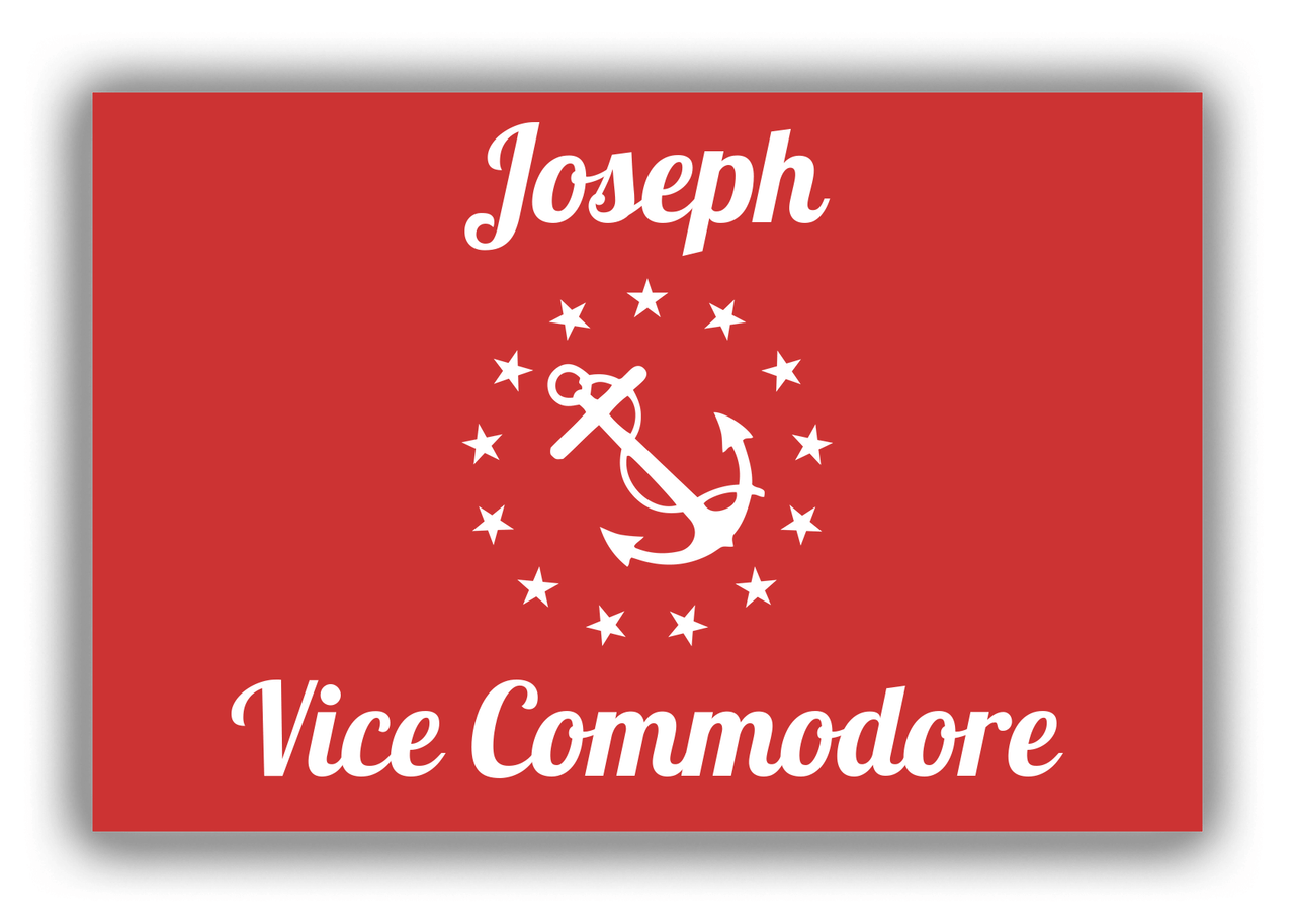 Personalized Yacht Club Officer Canvas Wrap & Photo Print - Vice Commodore - Front View