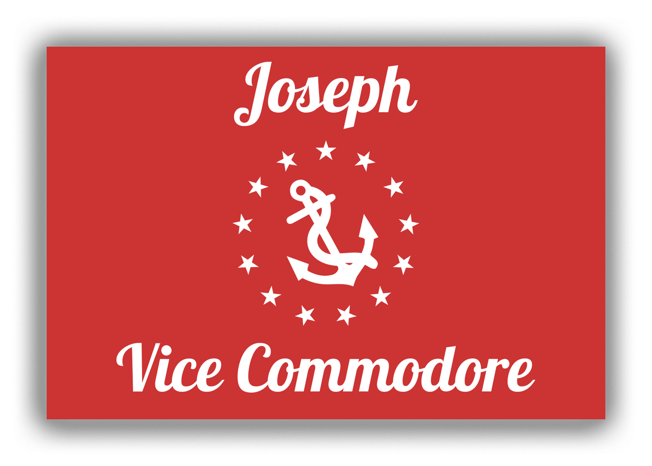 Personalized Yacht Club Officer Canvas Wrap & Photo Print - Vice Commodore - Front View