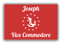 Thumbnail for Personalized Yacht Club Officer Canvas Wrap & Photo Print - Vice Commodore - Front View