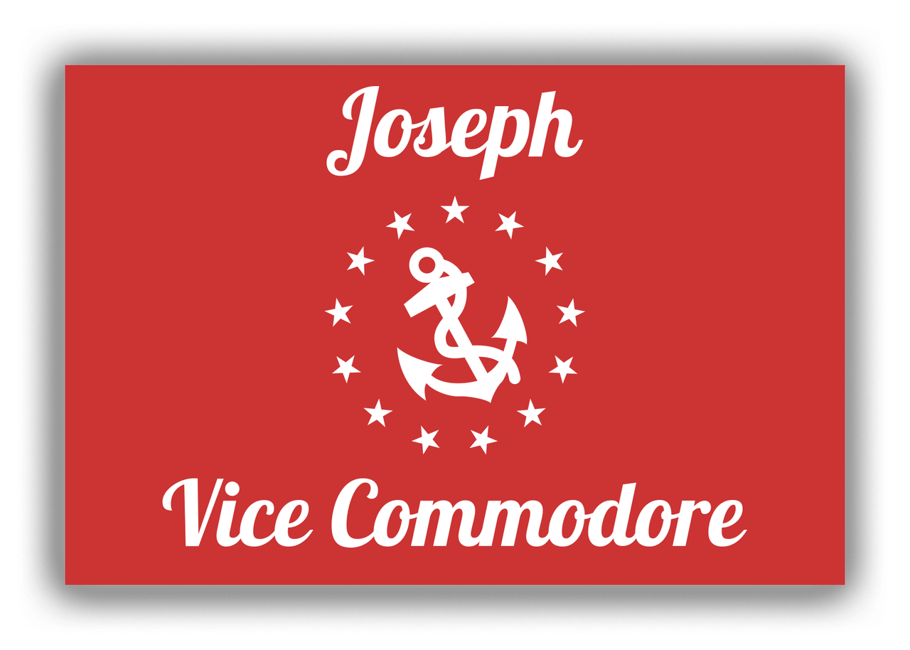 Personalized Yacht Club Officer Canvas Wrap & Photo Print - Vice Commodore - Front View