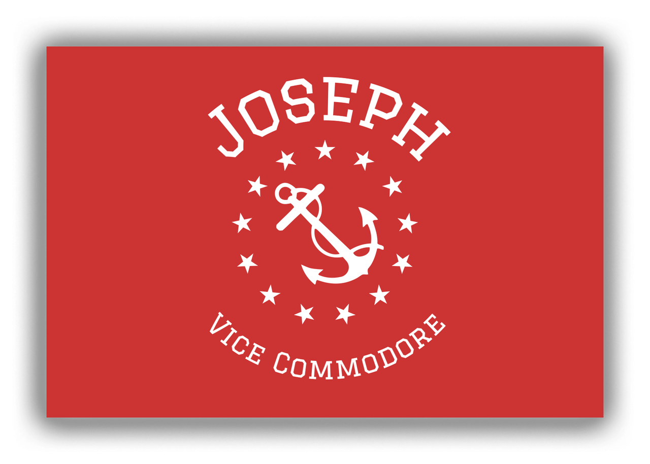 Personalized Yacht Club Officer Canvas Wrap & Photo Print - Vice Commodore - Arc Text - Front View