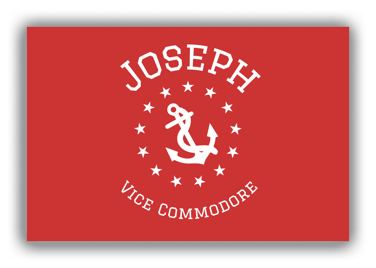 Personalized Yacht Club Officer Canvas Wrap & Photo Print - Vice Commodore - Arc Text - Front View