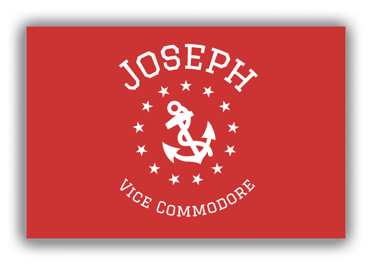 Personalized Yacht Club Officer Canvas Wrap & Photo Print - Vice Commodore - Arc Text - Front View