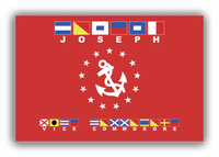 Thumbnail for Personalized Yacht Club Officer Canvas Wrap & Photo Print - Vice Commodore - Nautical Flags - Front View