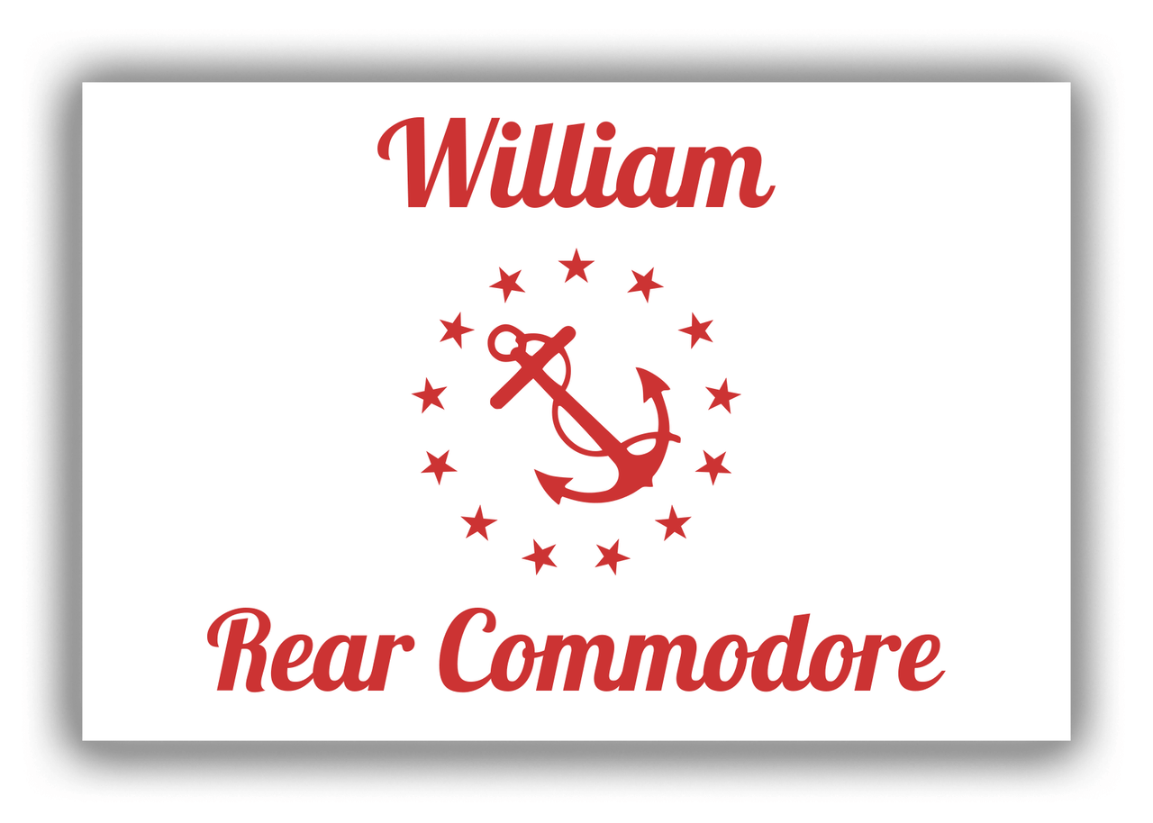 Personalized Yacht Club Officer Canvas Wrap & Photo Print - Rear Commodore - Front View