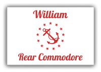 Thumbnail for Personalized Yacht Club Officer Canvas Wrap & Photo Print - Rear Commodore - Front View