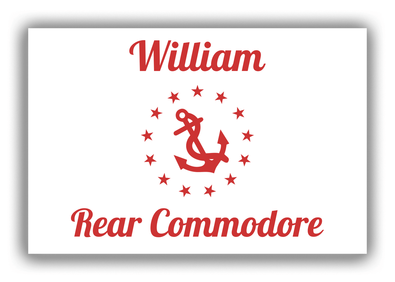Personalized Yacht Club Officer Canvas Wrap & Photo Print - Rear Commodore - Front View