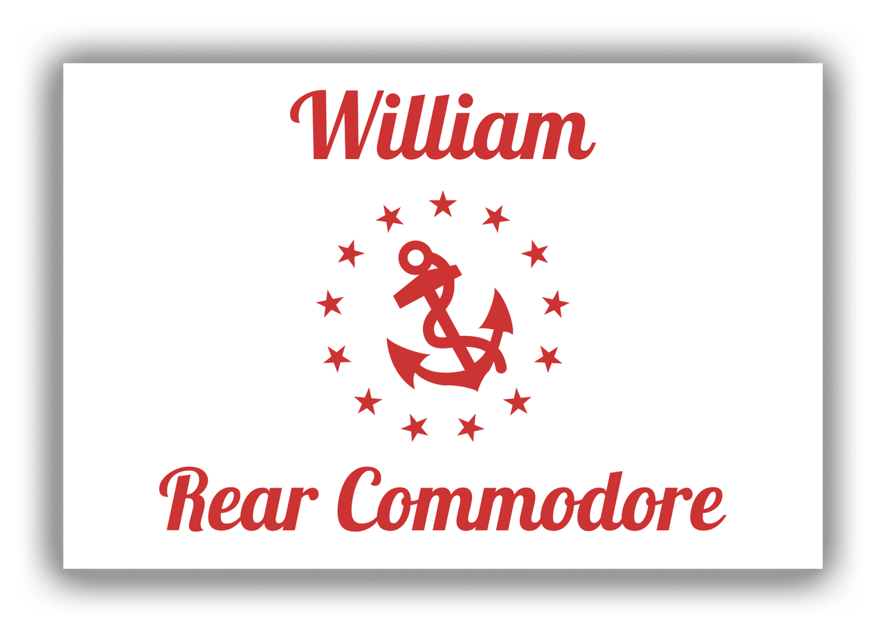 Personalized Yacht Club Officer Canvas Wrap & Photo Print - Rear Commodore - Front View