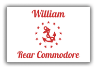 Thumbnail for Personalized Yacht Club Officer Canvas Wrap & Photo Print - Rear Commodore - Front View